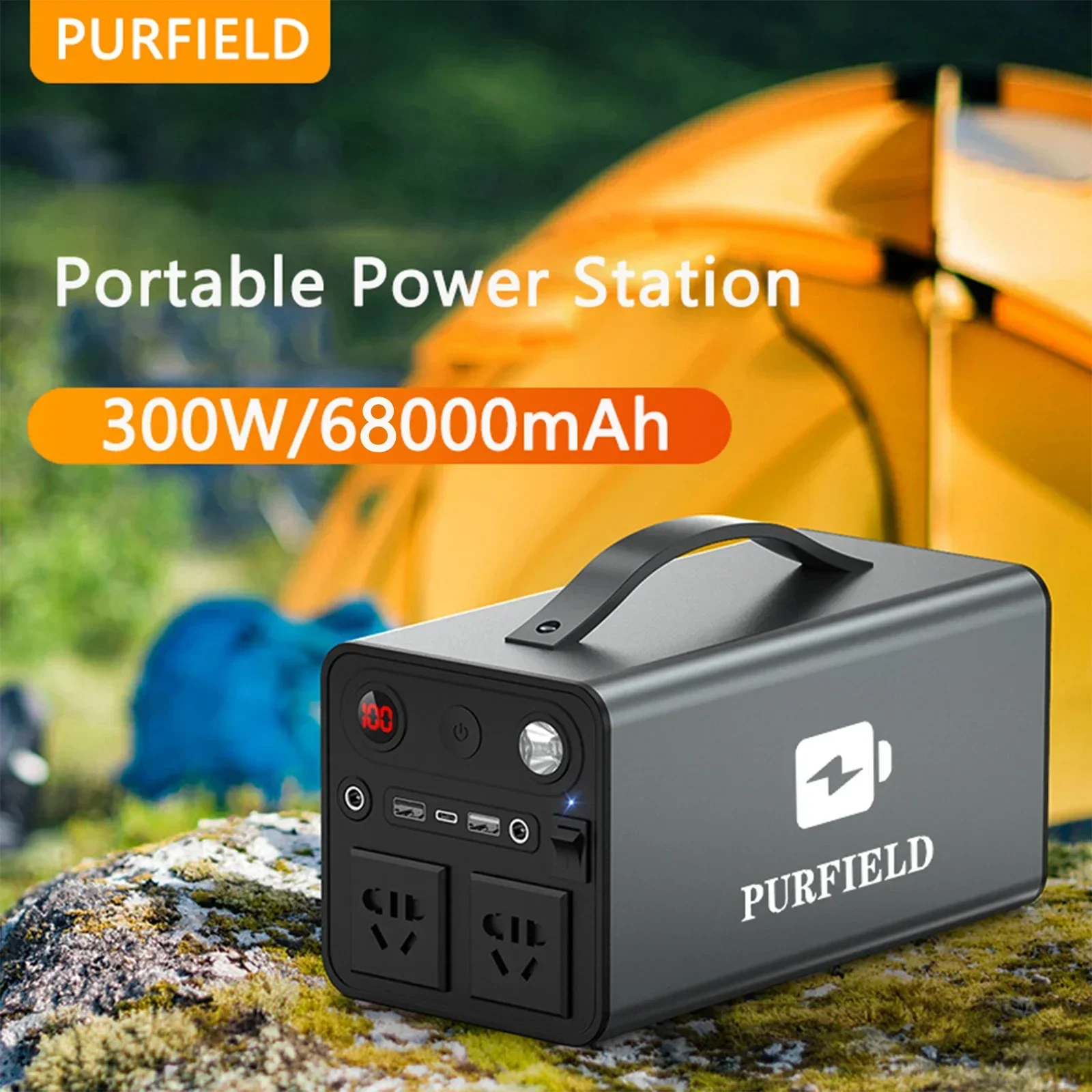Ac Outdoor Power - PURFIELD แบบพกพา 68000mAh 300W Station เครื่องกําเนิดไฟฟ้าแบตเตอรี่