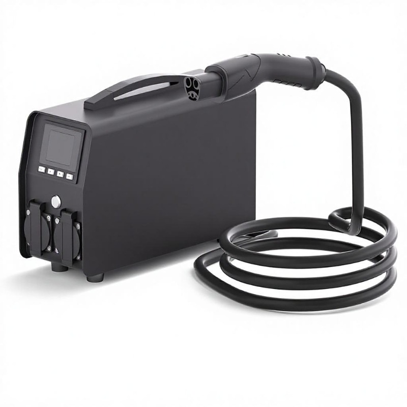 Ac Outdoor Power - อินเวอร์เตอร์พกพาสำหรับปล่อยประจุไฟฟ้ากระแสตรงเป็นกระแสสลับ สำหรับยานยนต์พลังงานใหม่ อะแดปเตอร์จ่ายไฟฉุกเฉินกลางแจ้ง V2L สำหรับการตั้งแคมป์